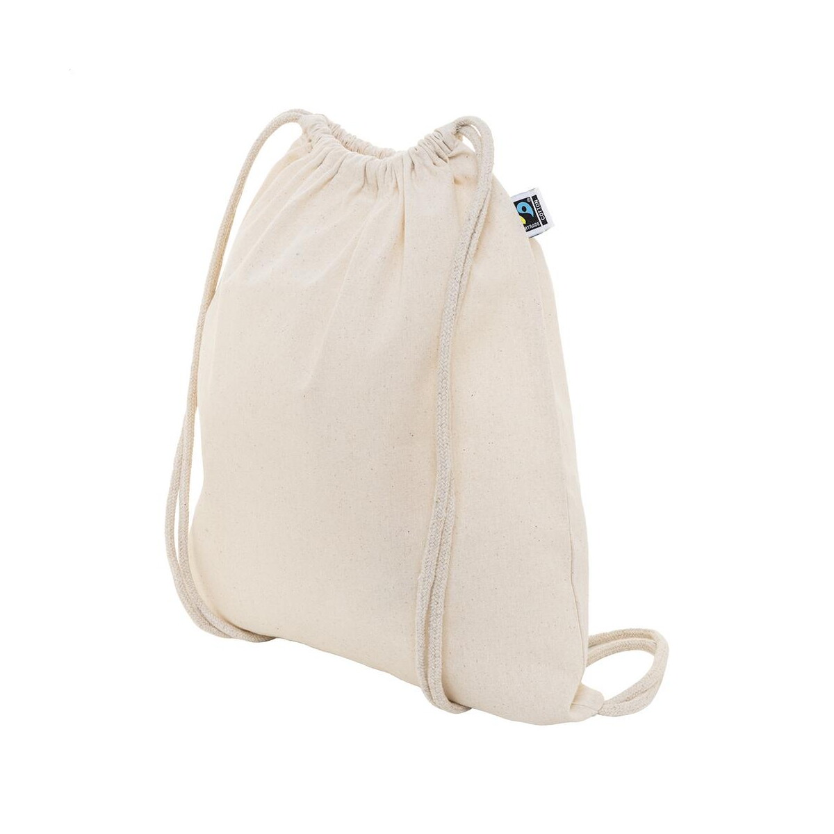 Torby na ramię z logo – ferdraw worek ze sznurkami „fairtrade” AP800019-00__B Ferdraw worek ze sznurkami