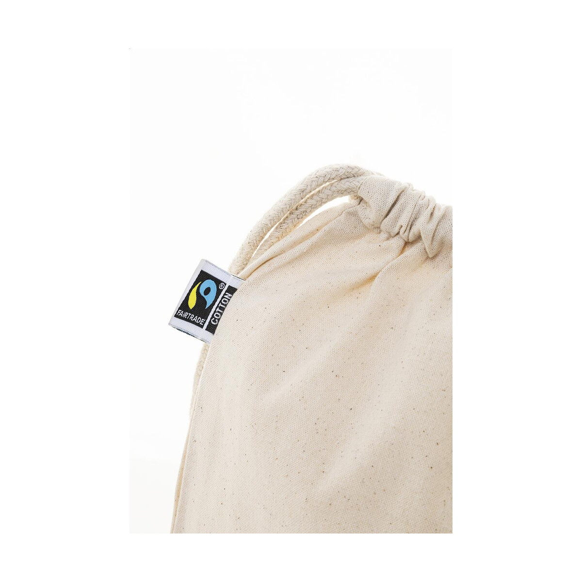 Torby na ramię z logo – ferdraw worek ze sznurkami „fairtrade” AP800019-00__CU1 Ferdraw worek ze sznurkami