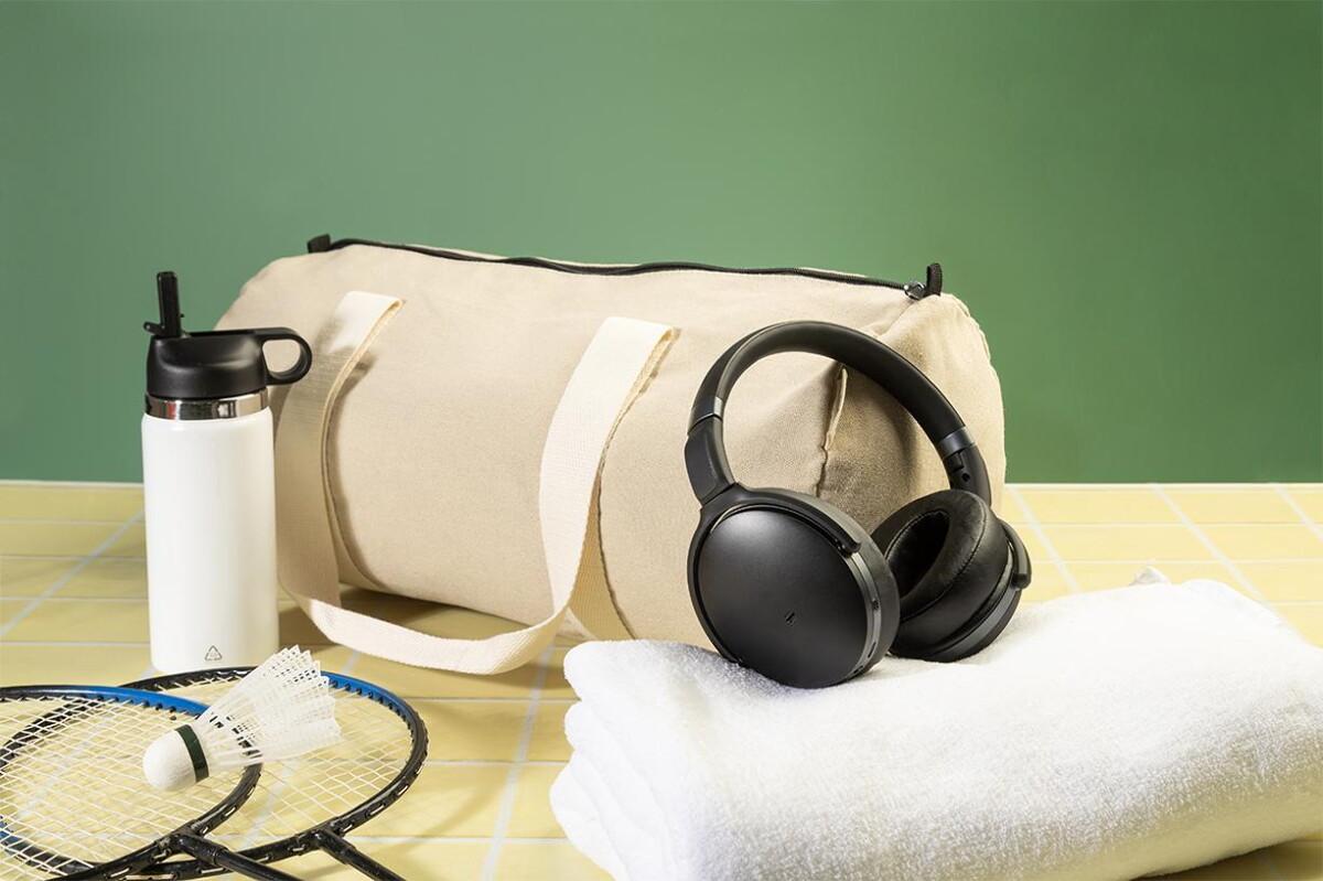 Torby sportowe z logo – rekan duff torba sportowa z recyklingowanego płótna AP800131-00__DG Rekan Duff torba sportowa z recyklingowanego płótna AP800131-00__DG