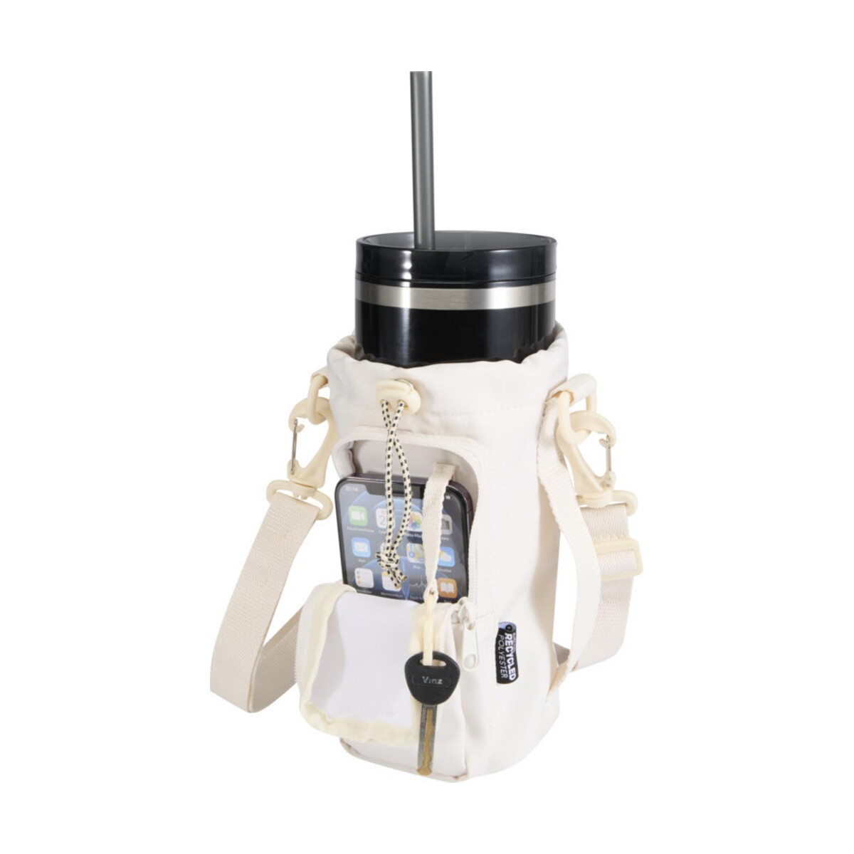 Trip Aware™, torba na butelki wykonana z materiałów z recyklingu, 2 l – biała 12076502 Trip Aware™, torba na butelki wykonana z materiałów z recyklingu, 2 l - biała