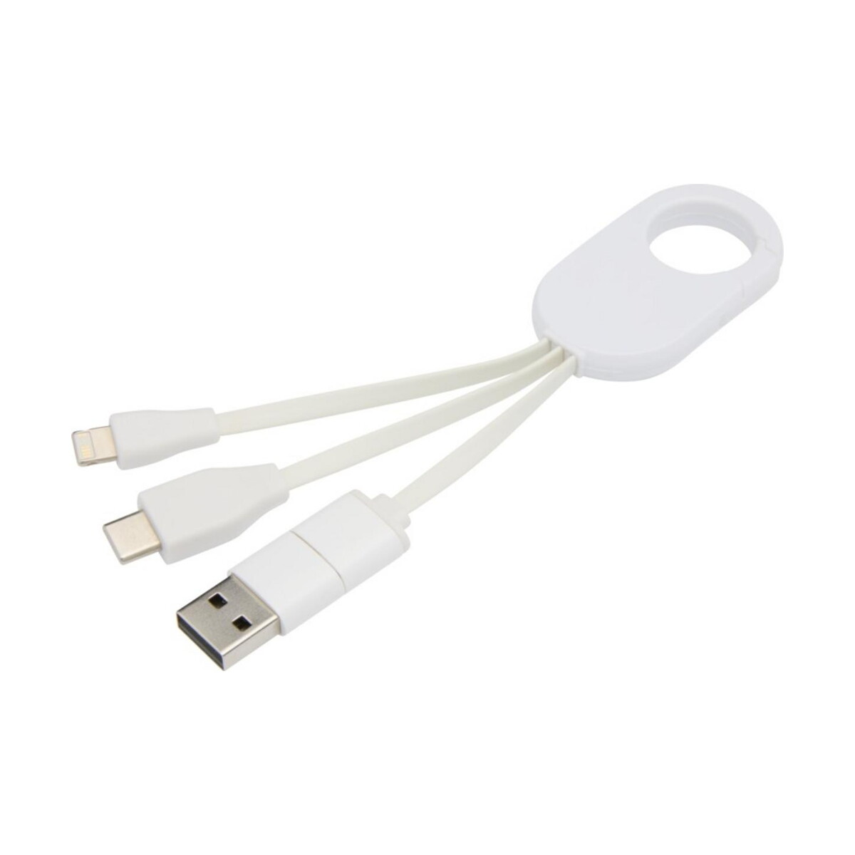 Troop kabel do ładowania 4 w 1 z tworzyw sztucznych pochodzących z recyklingu – biały 12443501 Troop kabel do ładowania 4 w 1 z tworzyw sztucznych pochodzących z recyklingu - biały