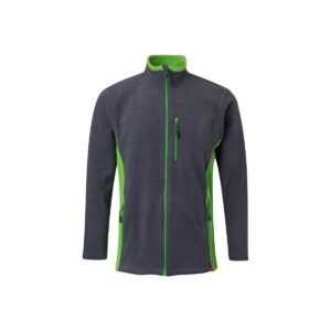 VL GERAS. Dwukolorowa kurtka polarowa (220 g/m²) z poliestru (100%) - Szara/Zielona