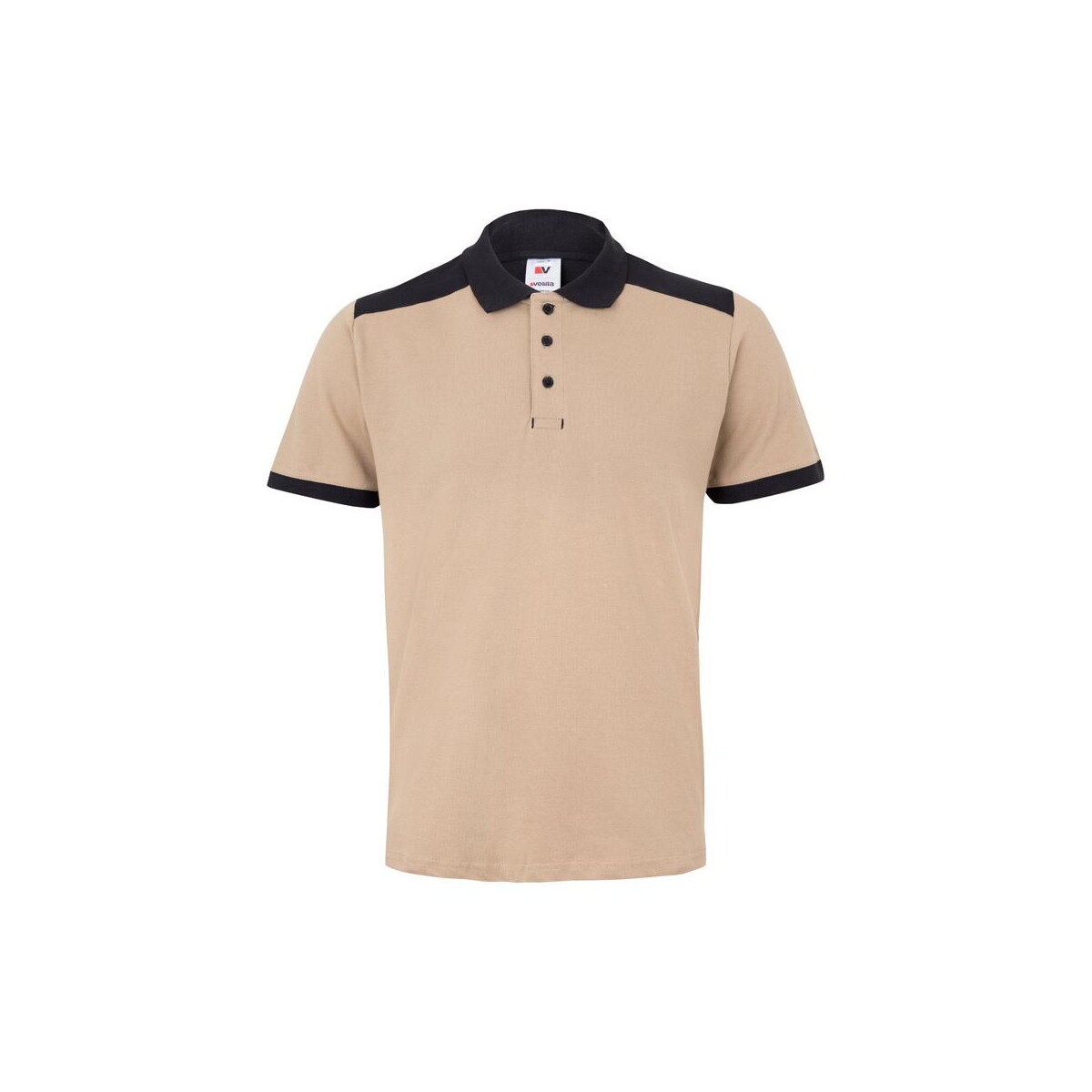 VL VELES. Dwukolorowa koszulka polo piqué (180 g/m²), krótki rękaw, bawełna (60%) i poliester (40%) – Beżowa 36148_131 VL VELES. Dwukolorowa koszulka polo piqué (180 g/m²), krótki rękaw, bawełna (60%) i poliester (40%) - Beżowa