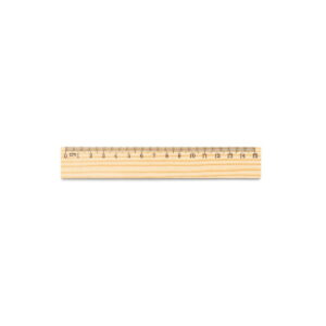 WESLEY 15. Linijka z drewna sosnowego o długości 15 cm - Jasna naturalna