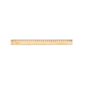 WESLEY 30. Linijka z drewna sosnowego o długości 30 cm - Jasna naturalna