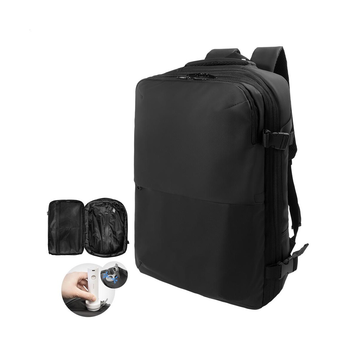 AeroBack próżniowy plecak kompresyjny – czarny AP864142-10 AeroBack próżniowy plecak kompresyjny - czarny