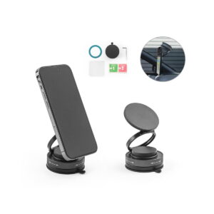 KEPLER. Magnetyczny uchwyt na telefon komórkowy z systemem mocowania próżniowego do gładkich i nierównych powierzchni (obrót o 360º) 97218_set