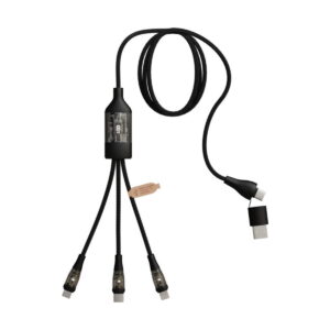 SCX.design C50 kabel szybkiego ładowania 5 w 1 o mocy 100 W/5 A z wyświetlaczem cyfrowym 2px16290_b1