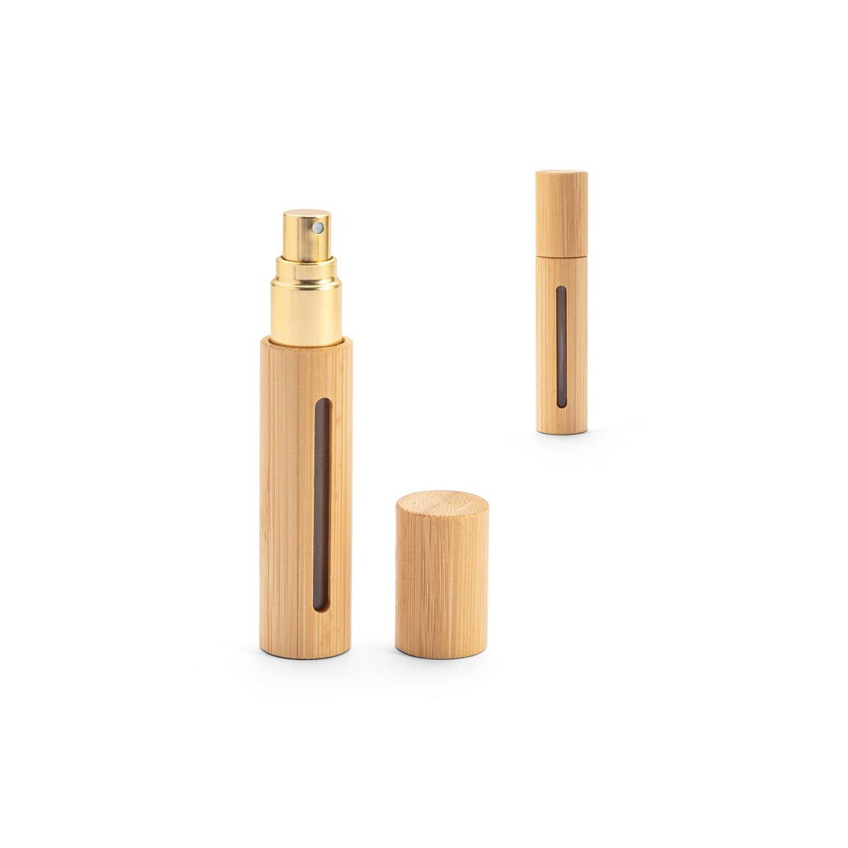 Kosmetyczki z logo – reese. atomizer do perfum z możliwością napełniania z naturalną bambusową obudową 95114_set REESE. Atomizer do perfum z możliwością napełniania z naturalną bambusową obudową 95114_set