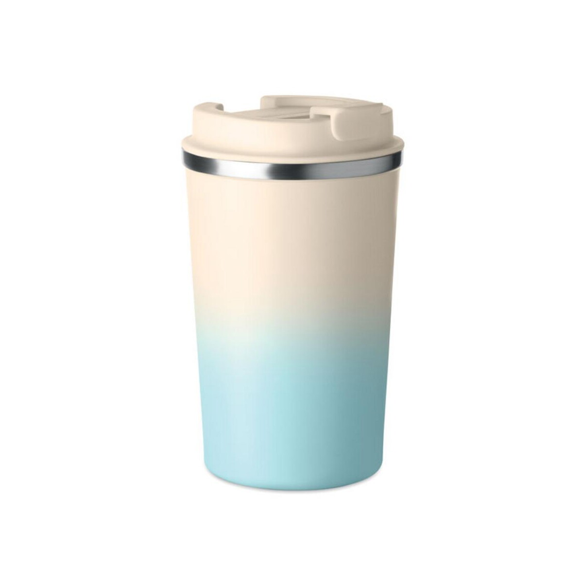Kubek dwuścienny 350 ml BRACE+ – baby blue mo2885-66 Kubek dwuścienny 350 ml BRACE+ - baby blue