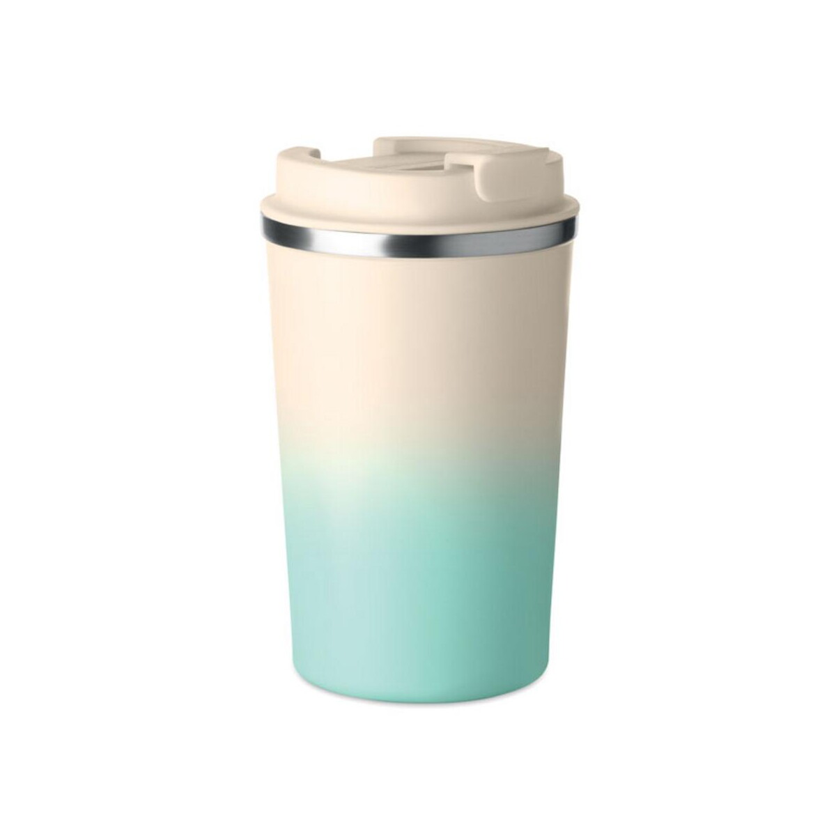 Kubek dwuścienny 350 ml BRACE+ – miętowy zielony mo2885-77 Kubek dwuścienny 350 ml BRACE+ - miętowy zielony