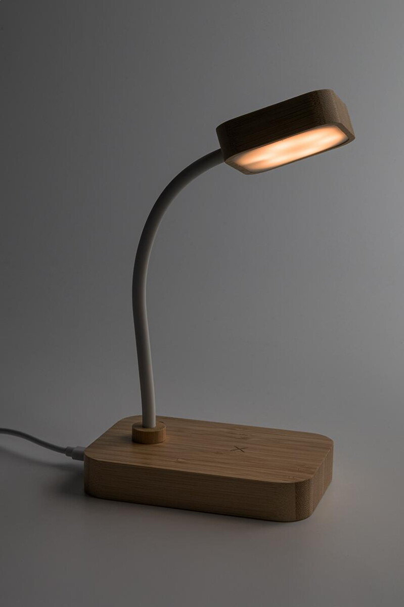 Lampki na biurko z logo – voltglow lampa biurkowa z ładowarką bezprzewodową AP864145__DG VoltGlow lampa biurkowa z ładowarką bezprzewodową AP864145__DG