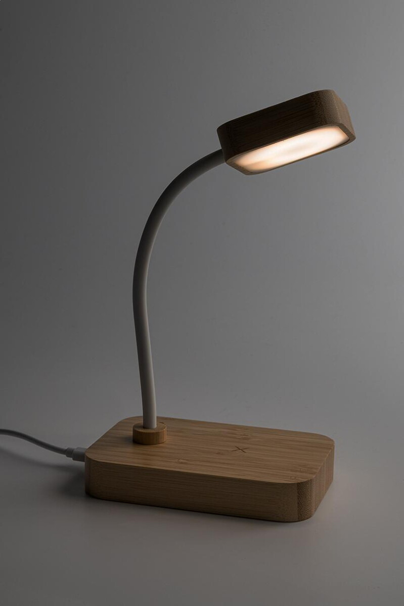 Lampki na biurko z logo – voltglow lampa biurkowa z ładowarką bezprzewodową AP864145__DG3 VoltGlow lampa biurkowa z ładowarką bezprzewodową AP864145__DG3