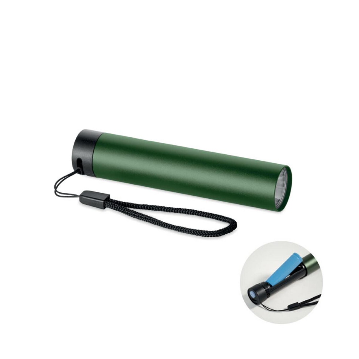 Latarka aluminiowa LUME – ciemnozielona mo2786-60 Latarka aluminiowa LUME - ciemnozielona
