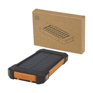 Altair wytrzymały powerbank o pojemności 5000 mAh i mocy 10 W, wykonany z tworzyw sztucznych pochodzących z recyklingu, z wbudowaną latarką 12447190