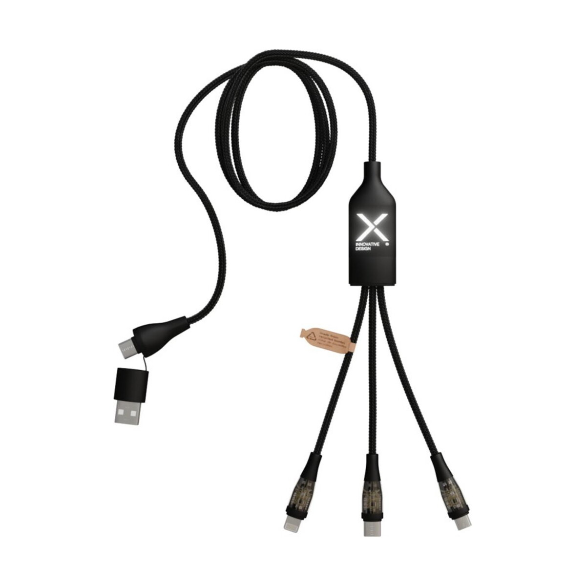 SCX.design C50 kabel szybkiego ładowania 5 w 1 o mocy 100 W/5 A z wyświetlaczem cyfrowym – czarny 2px16290 SCX.design C50 kabel szybkiego ładowania 5 w 1 o mocy 100 W/5 A z wyświetlaczem cyfrowym - czarny
