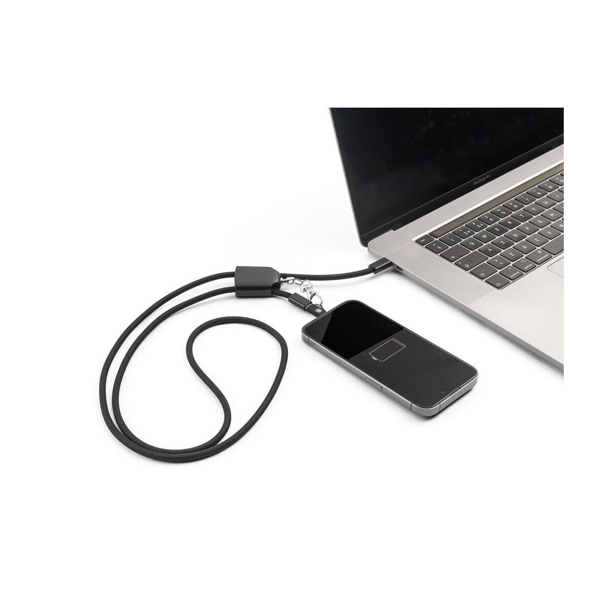 Smycze z logo – zewail. smycz z dołączonym uchwytem na smartfona, kablem usb-c i różnymi adapterami z recyklingowanego abs i recyklingowanego tpe 97194_103-e ZEWAIL. Smycz z dołączonym uchwytem na smartfona, kablem USB-C i różnymi adapterami z recyklingowanego ABS i recyklingowanego TPE 97194_103-e