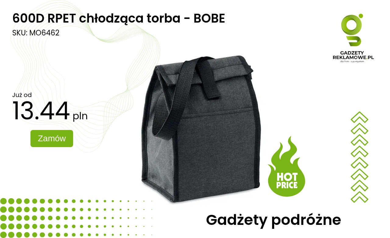 600D RPET chłodząca torba - BOBE Torba chłodząca BOBE wykonana z materiału RPET 600D
