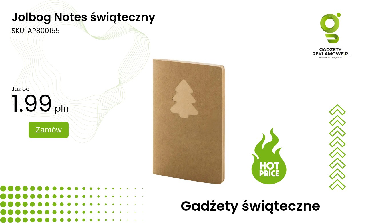 Jolbog Notes świąteczny Zdjęcie produktu Jolbog Notes w świątecznym motywie