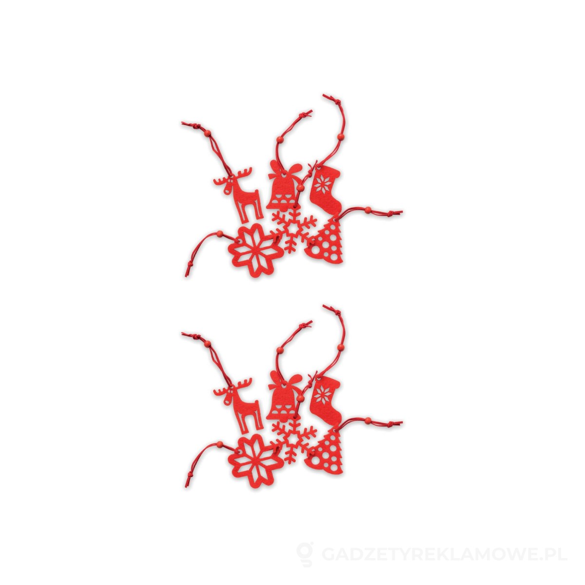 CX1335-05-wariantu-watermark 6 zawieszek na choinkę, filc ROUGE