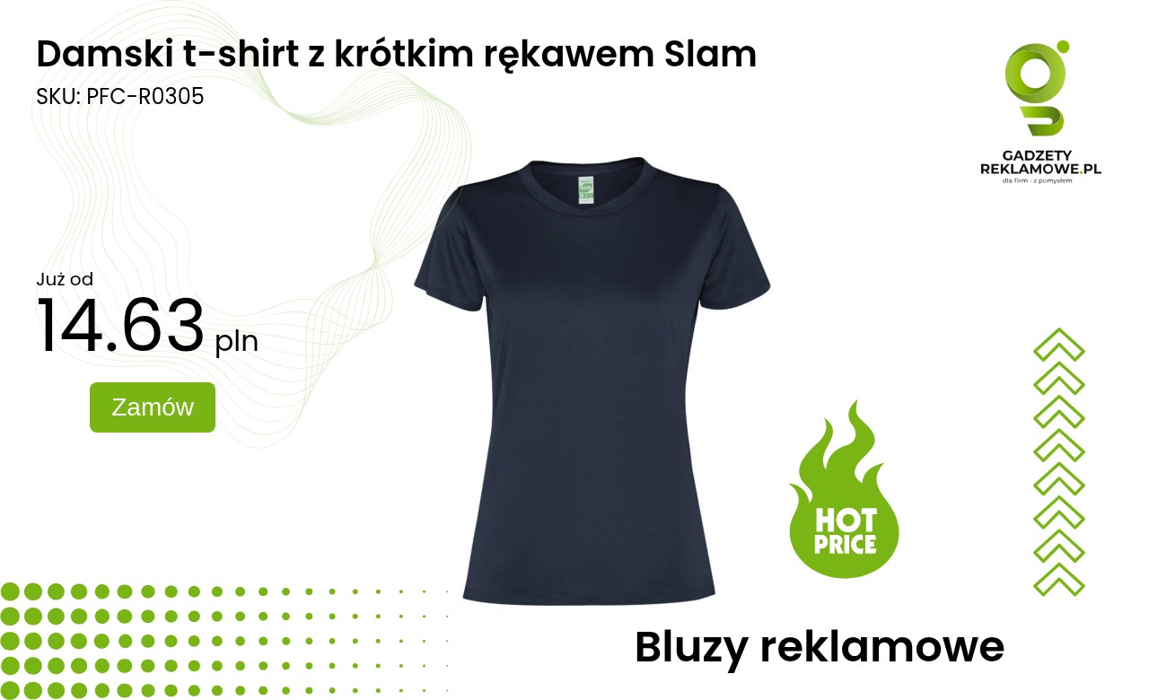 Damski t-shirt z krótkim rękawem Slam Damska koszulka Slam z krótkim rękawem