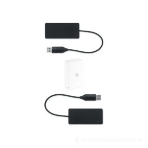 3-portowy hub USB kabel 20cm HUB-C - czarny – zdjęcia produktu