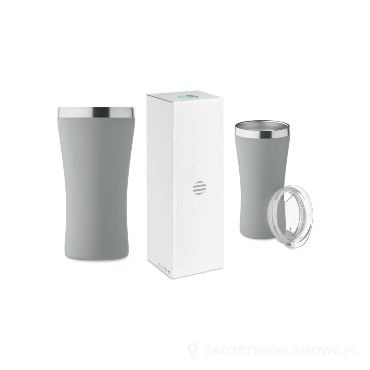 MO2326-07-wariantu-watermark Kubek dwuścienny 160 ml OZ - szary – zdjęcia produktu
