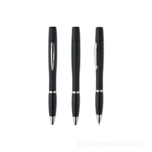 Długopis z zestawem do czyszcze KLEEN SET - czarny – zdjęcia produktu