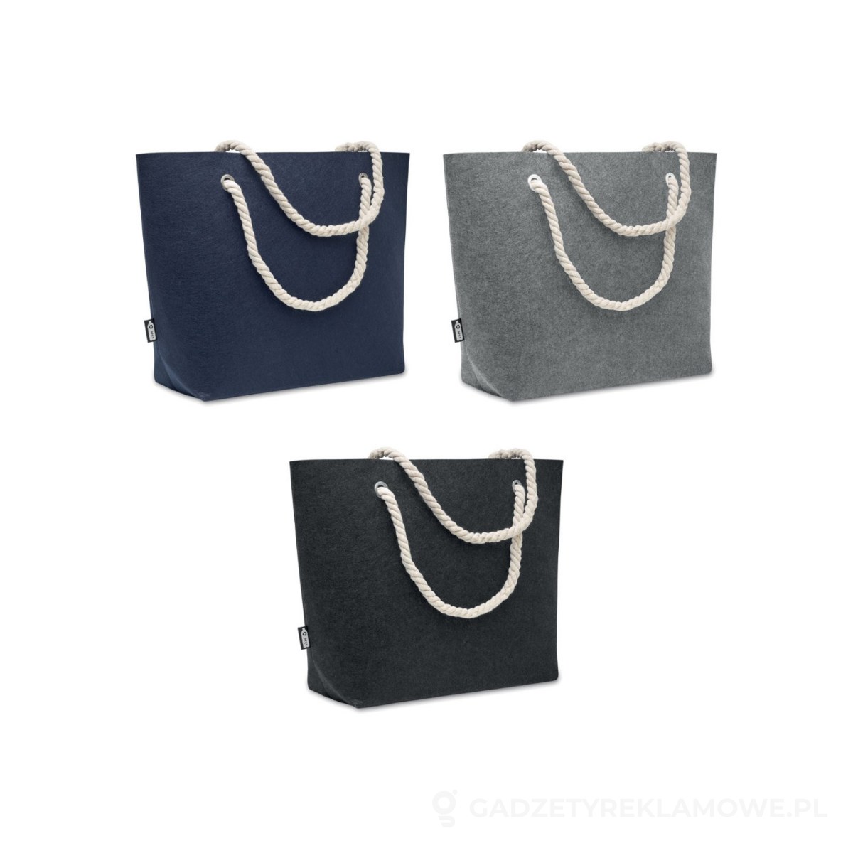 MO2416-kolorow-watermark Filcowa torba plażowa RPET FELTSEA