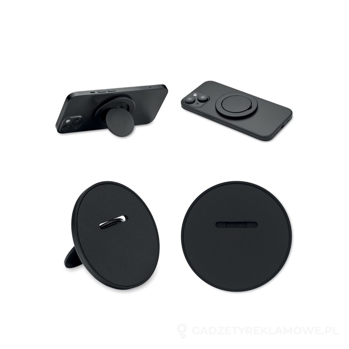 MO2556-03-wariantu-watermark Magnetyczny uchwyt na telefon ABLE - czarny – zdjęcia produktu