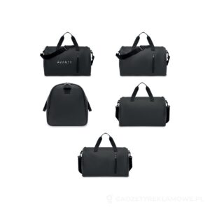 Torba podróżna z miękkiego PU CAMP - czarny – zdjęcia produktu