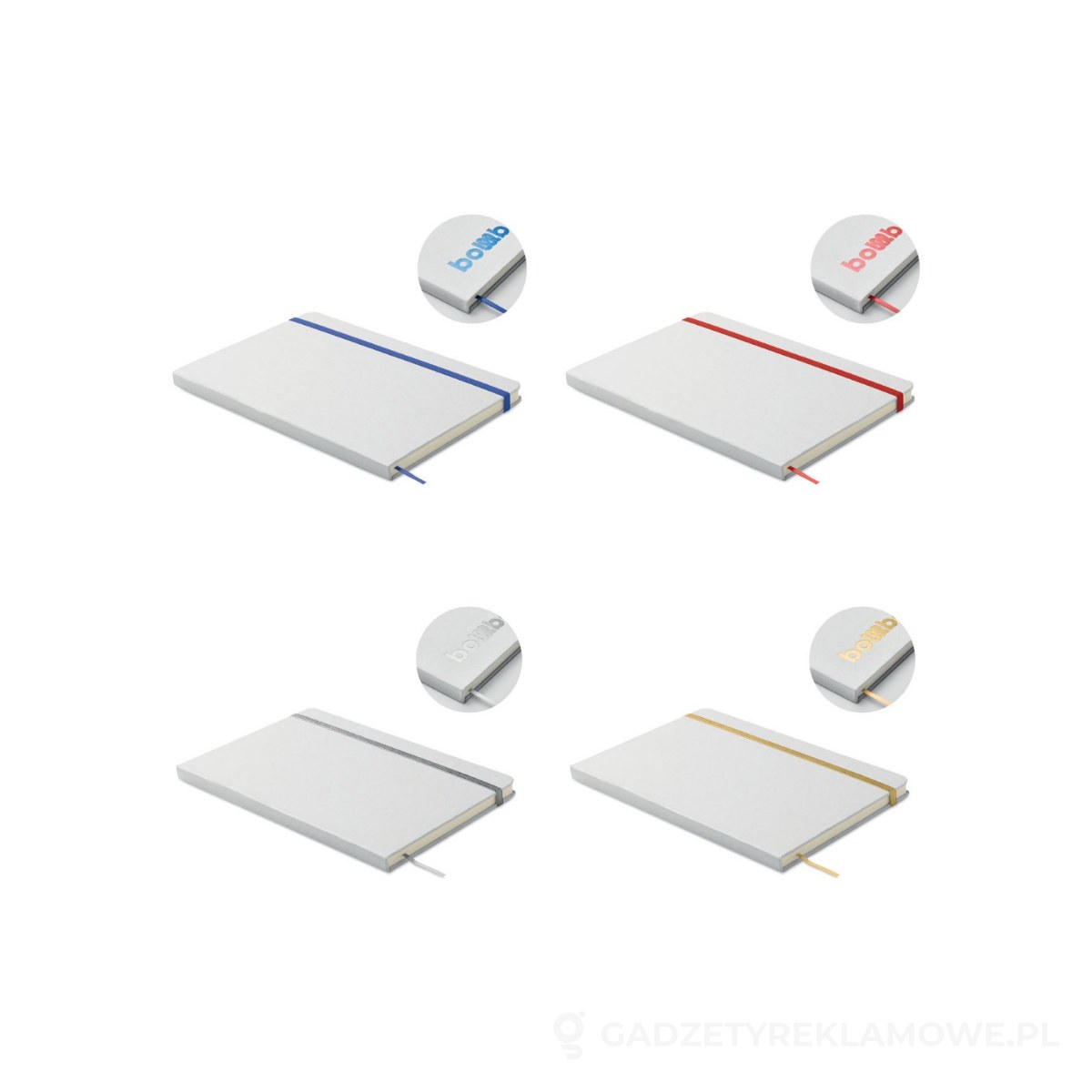 MO2578-kolorow-watermark Kolorowy notatnik A5 ROUTE WHITE