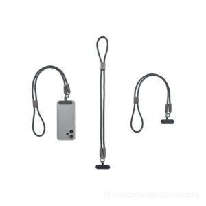 Smycz do telefonu z kablem 60W SHAKA - czarny – zdjęcia produktu