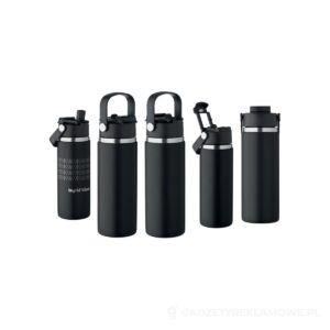 Butelka dwuścienna 500 ml SUMA GRIP - czarny – zdjęcia produktu
