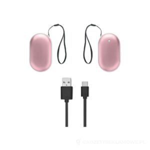 Elektryczny ogrzewacz do rąk MUKAVA - jasnoróżowy – zdjęcia produktu