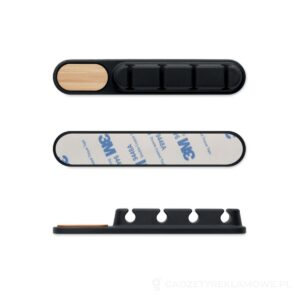 Silikonowy organizer kabli ORDER - czarny – zdjęcia produktu