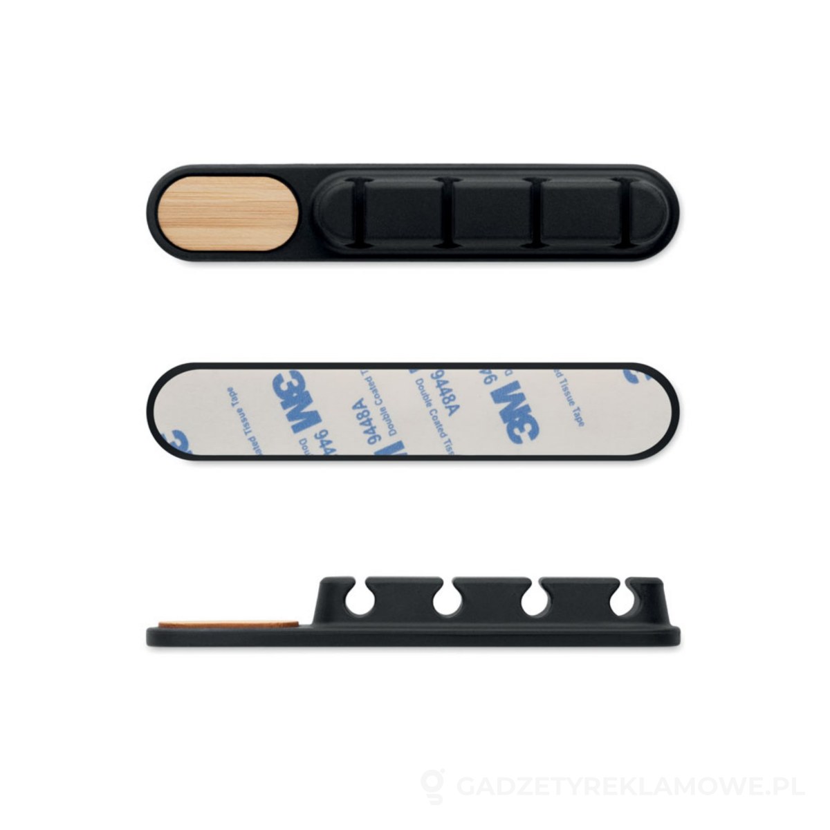 MO2824-03-wariantu-watermark Silikonowy organizer kabli ORDER - czarny – zdjęcia produktu