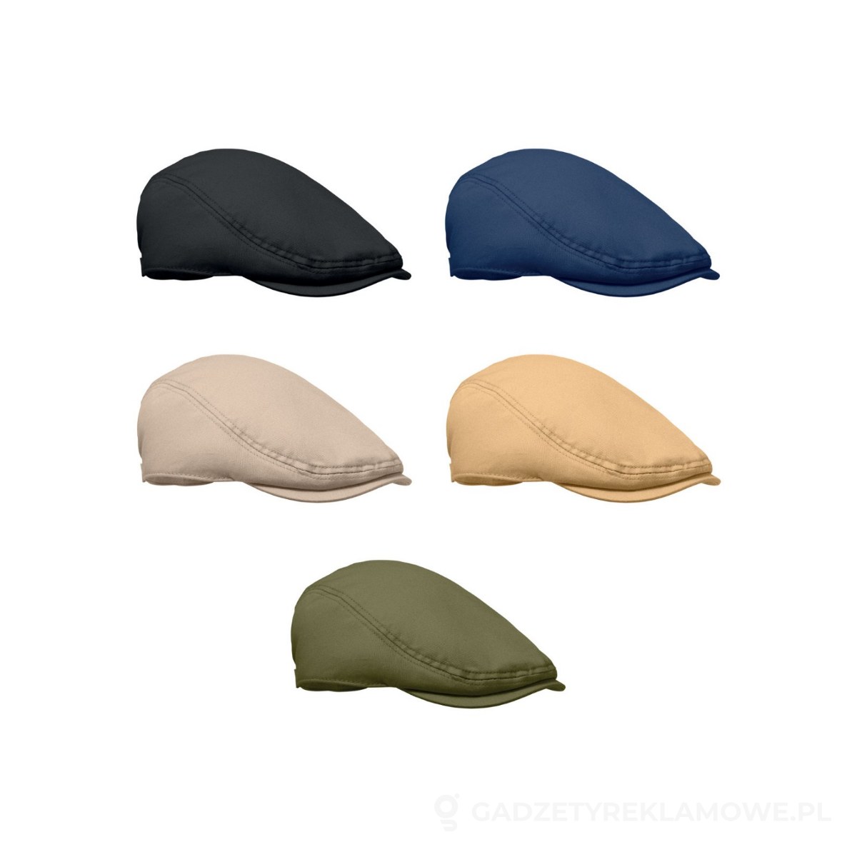 MO2850-kolorow-watermark Płaska czapka newsboy 235gr/m² FLAT PEAK
