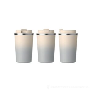 Kubek dwuścienny 350 ml BRACE+ - szary – zdjęcia produktu