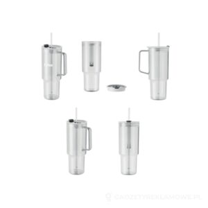 Kubek z RPET 1200ml MUGORA - przezroczysty – zdjęcia produktu