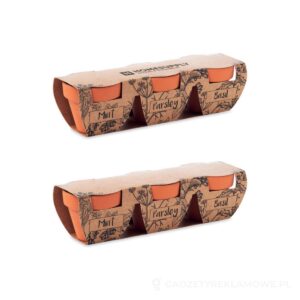 Zestaw 3 doniczek z terakoty FLOWERPOT