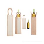 Jutowa torba na wino/1 butelka CAMPO DI VINO - beżowy – zdjęcia produktu