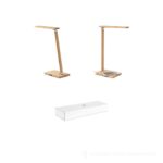 Lampka biurkowa/ładowarka 10W NEAT LIGHT - brazowy – zdjęcia produktu