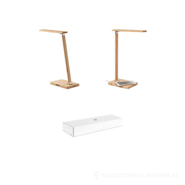Lampka biurkowa/ładowarka 10W NEAT LIGHT - brazowy – zdjęcia produktu