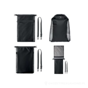 Wodoodporna torba 6L z paskiem SCUBA MESH - czarny – zdjęcia produktu