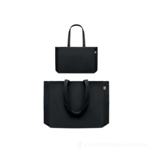 Torba z recyklingu 280 gr/m² RESPECT COLOURED - czarny – zdjęcia produktu