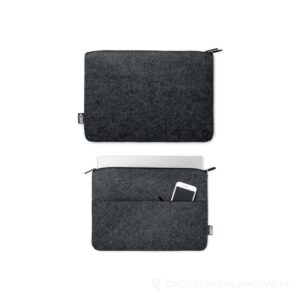 Torba na laptopa z filcu RPET TOPLO - ciemnoszary – zdjęcia produktu