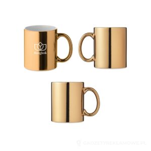Kubek ceramiczny metaliczny HOLLY - złoty – zdjęcia produktu