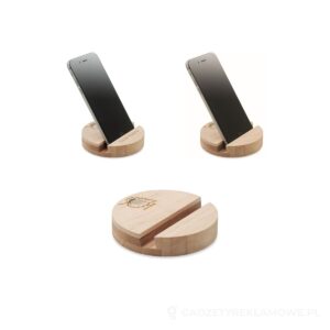 Stojak na telefon brzozowy GROW ROUND STAND