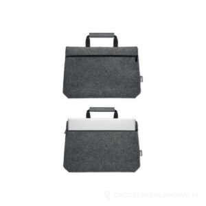 Torba na laptopa z filcu RPET TAPLA - ciemnoszary – zdjęcia produktu